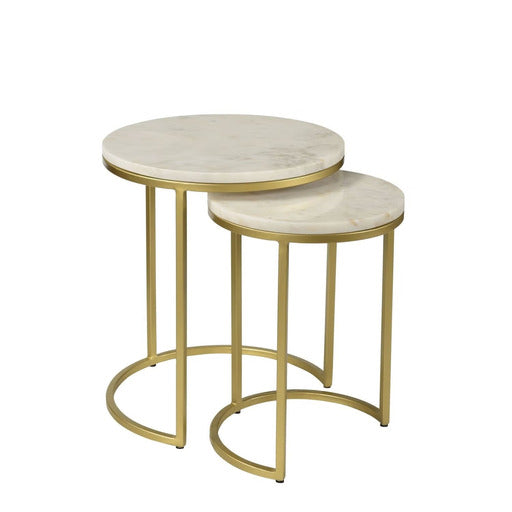 Pair of 2 Round Coffee Table Side Table