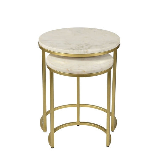 Pair of 2 Round Coffee Table Side Table