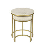 Pair of 2 Round Coffee Table Side Table