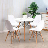 4 Chairs Round Dining Table Set