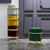 Handcrafted Leather Lounge Ottoman Stool