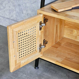 Modern Storage Cabinet with Decorative Shelf