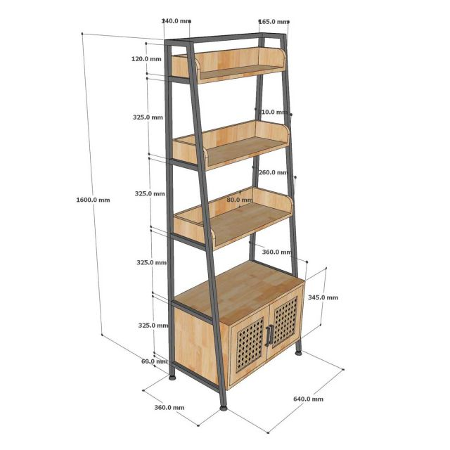 Modern Storage Cabinet with Decorative Shelf
