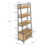 Modern Storage Cabinet with Decorative Shelf